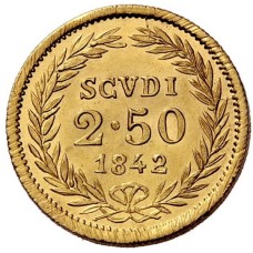 Gregorius XVI - Bologna - 2,5 Scudi 1842 - A. XII