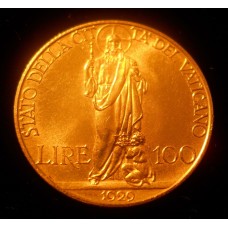 Pius XI - 1929 100 Lire Gold - Year VII