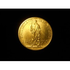 Pius XII - 1939 100 Lire Gold - Year I