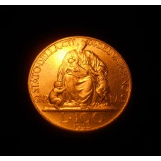 Pius XII - 1944 100 Lire Gold - Year VI