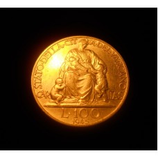 Pius XII - 1945 100 Lire Gold - Year VII