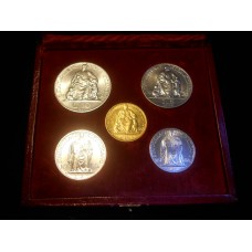 Pius XII - Set 1947 - 5 Coins - Year IX in Cardinal Box