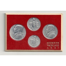 Pius XII - Set 1947 - 4 Coins - Year IX
