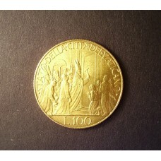Pius XII - 1950 100 Lire Gold - Year IVB