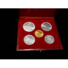 Pius XII - Set 1950 - 5 Coins - Year IX in Cardinal Box