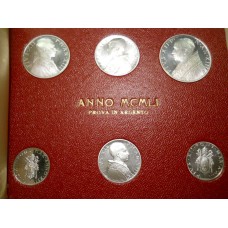 Pius XII - Set 1951 - 6 Coins - Year XIII - PROVA IN ARGENTO
