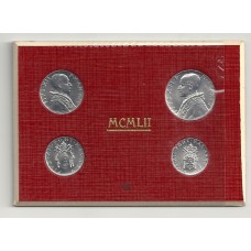 Pius XII - Set 1952 - 4 Coins - Year XIV
