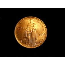 Pius XII - 1953 100 Lire Gold - Year XV