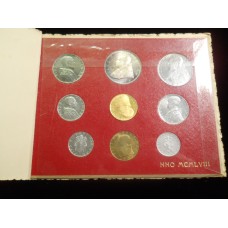 Pius XII - Set 1958 - 9 Coins with Gold - Year XX